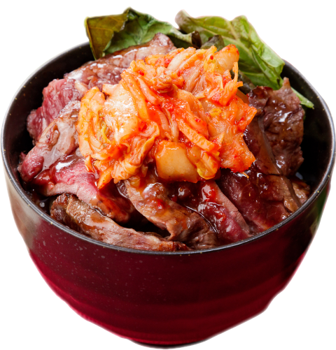 【旨辛キムチのせ】やわらか牛ハラミ丼